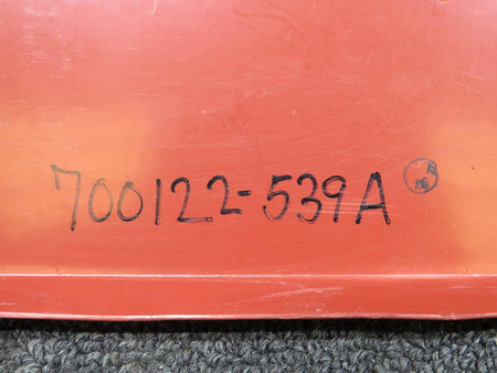 Piper Aircraft Parts 700122-541A Piper Aerostar Console Cover (Red) (Drill Holes)