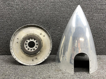 Cessna Aircraft Parts D3534, D3796 Cessna 421B Three Blade Propeller Spinner w Aft Bulkhead & Cuffs