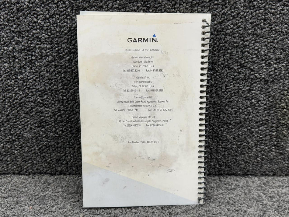 Garmin 190-01499-00 Rev C Garmin GTX 335-345 ADS-B Transponder Pilot's Guide 2016