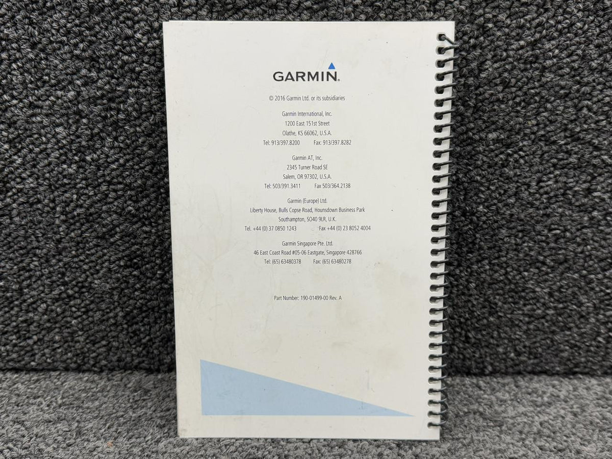 Garmin 190-01499-00 Rev A Garmin GTX 335-345 ADS-B Transponder Pilot's Guide 2016