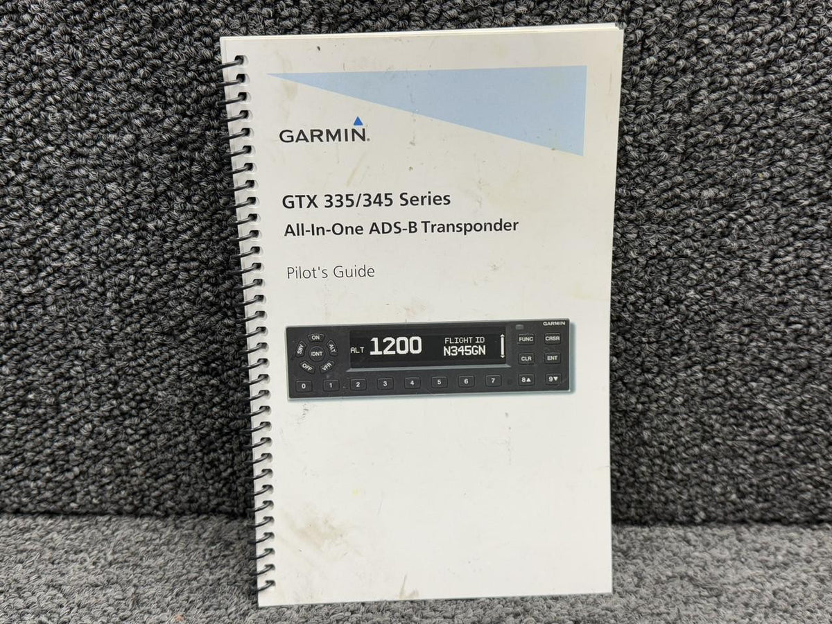 Garmin 190-01499-00 Rev A Garmin GTX 335-345 ADS-B Transponder Pilot's Guide 2016