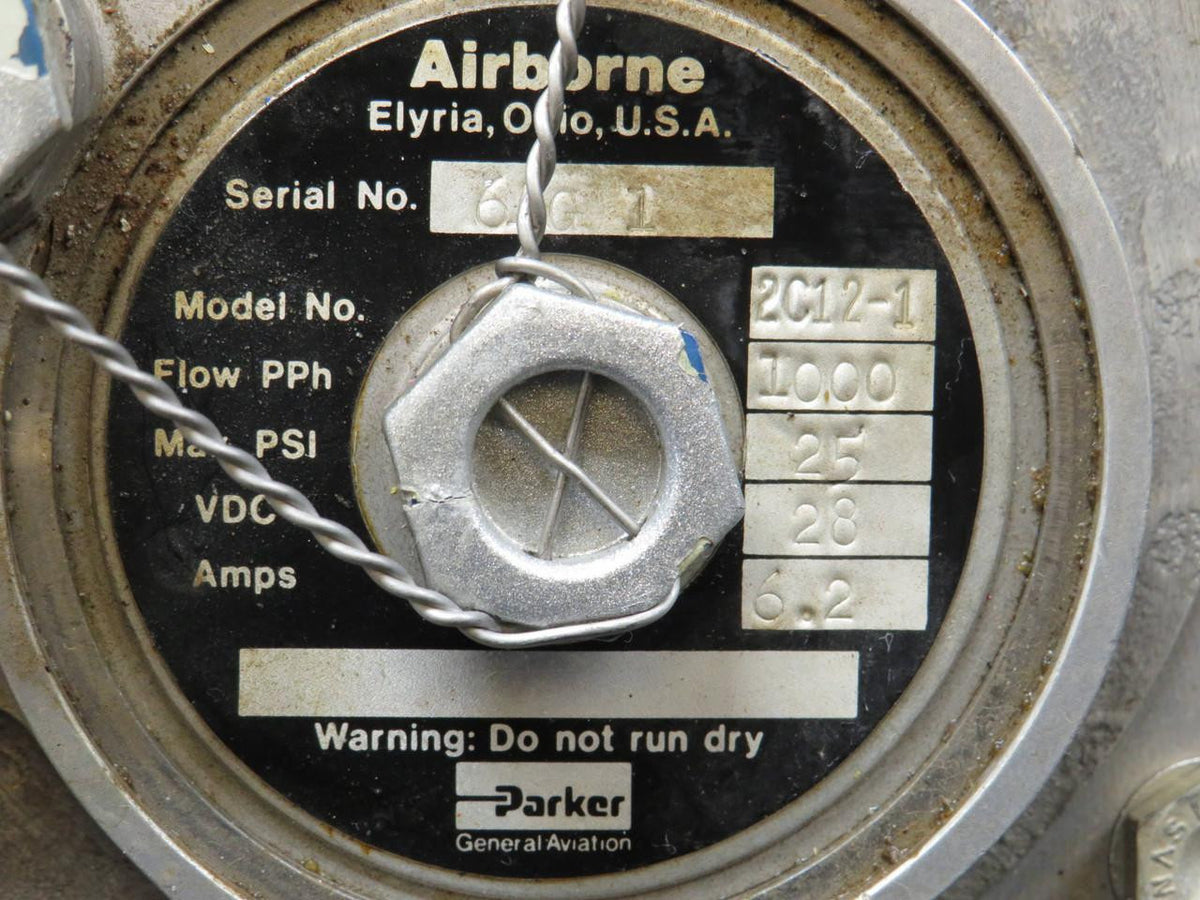 Bellanca 2012-1 Bellanca 412 Airborne Fuel Booster Pump and Plate Assembly