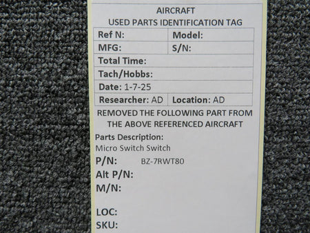 Microswitch BZ-7RWT80 Micro Switch