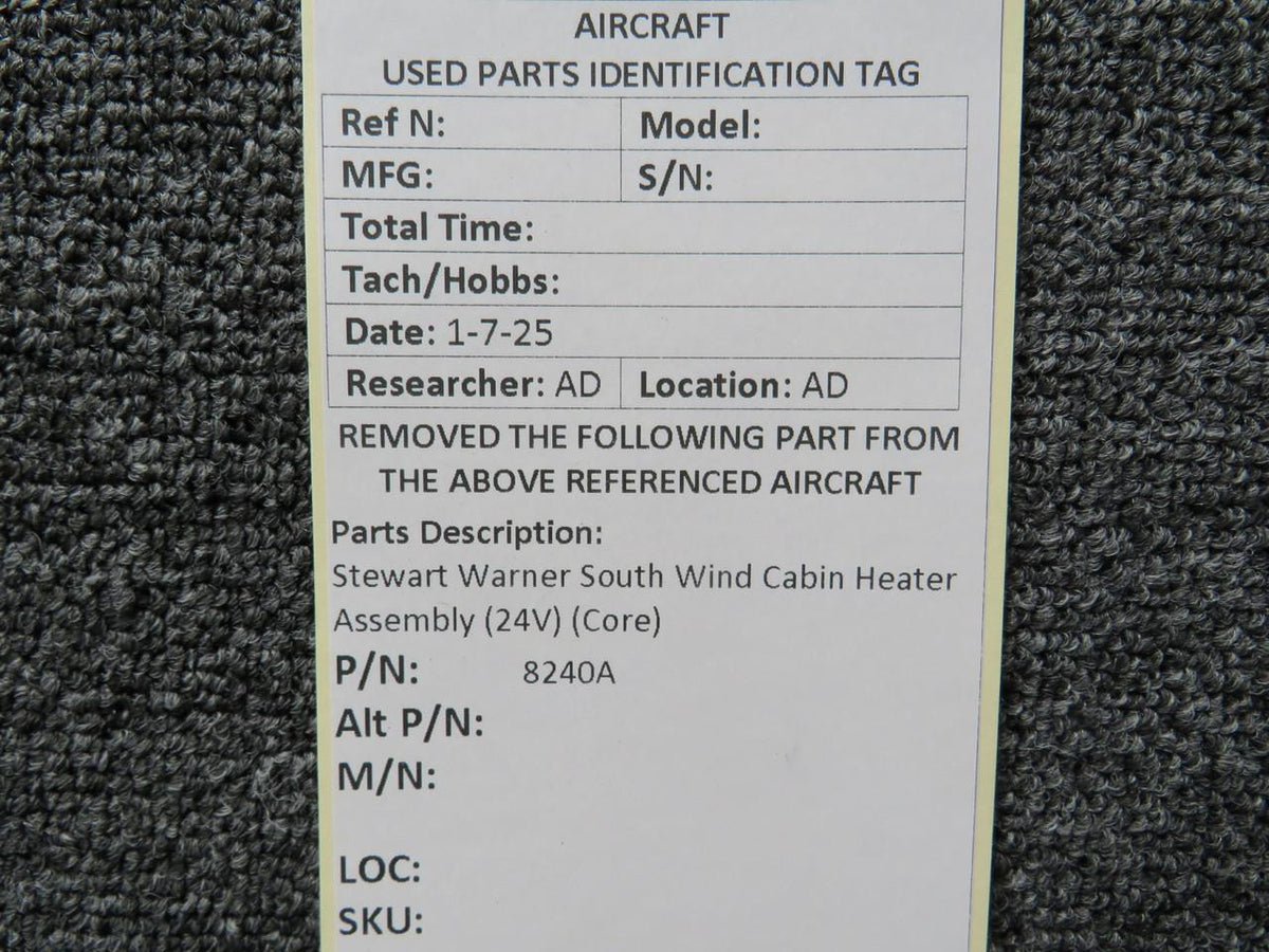 Stewart-Warner 8240A Stewart Warner South Wind Cabin Heater Assembly (24V) (Core)