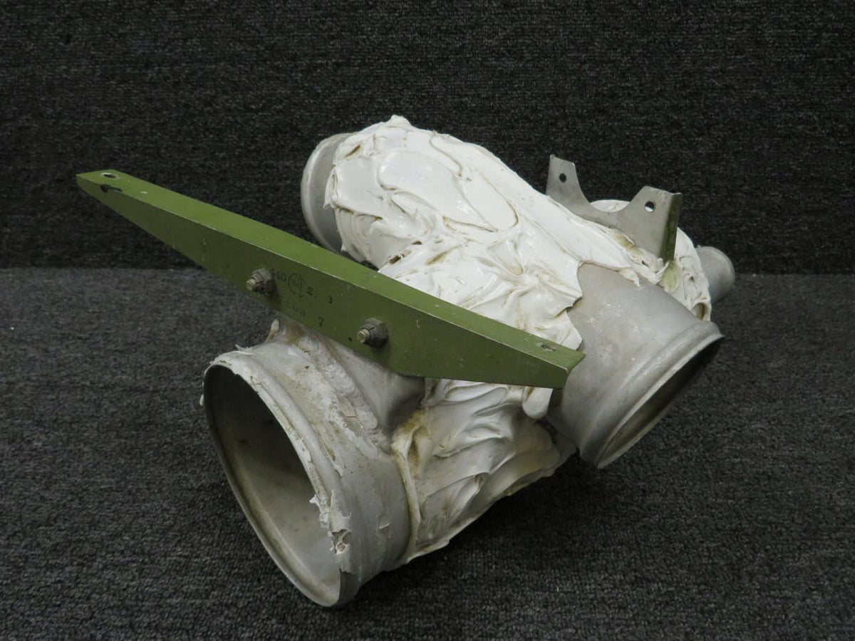 Cessna Aircraft Parts 5117241-23 Cessna 414 Upper Heater Plenum Assembly with Bracket
