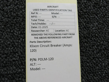 Klixon PDLM-120 Klixon Circuit Breaker (Amps: 120)