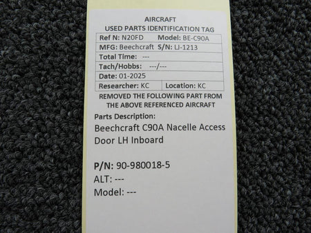 Beechcraft Parts 90-980018-5 Beechcraft C90A Nacelle Access Door LH Inboard