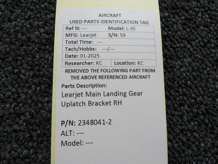 LearJet 2348041-2 Learjet Main Landing Gear Uplatch Bracket RH