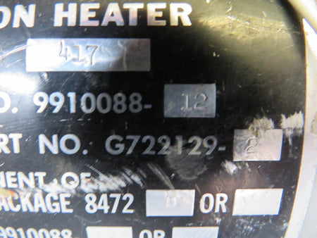 Stewart-Warner G722129-2 (Alt: 9910088-12) Stewart-Warner Combustion Heater Assembly (V:27)