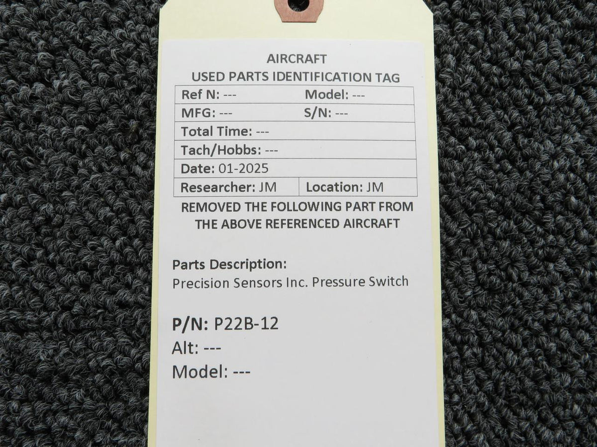 Precision Sensors P22B-12 Precision Sensors Inc. Pressure Switch