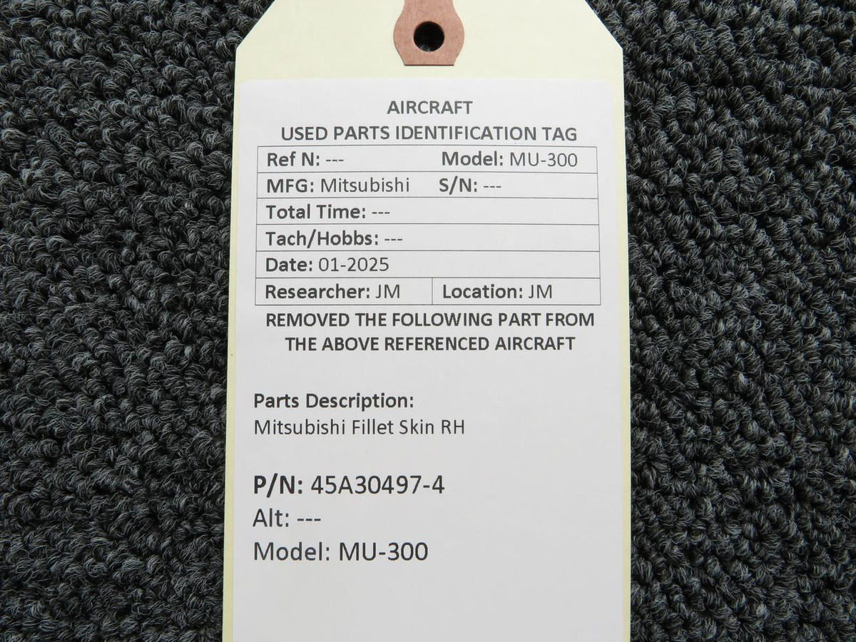 Mitsubishi 45A30497-4 Mitsubishi MU-300 Fillet Skin RH