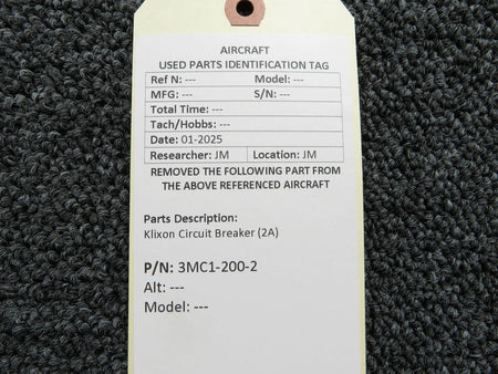 Klixon 3MC1-200-2 Klixon Circuit Breaker (2A)