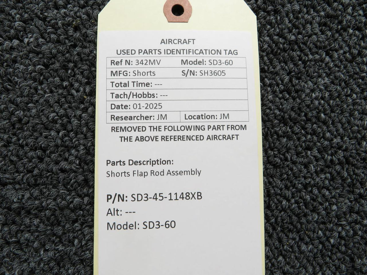 Shorts SD3-45-1148XB Shorts SD3-30 Flap Rod Assembly