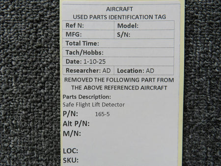 Safe Flight 165-5 Safe Flight Lift Detector