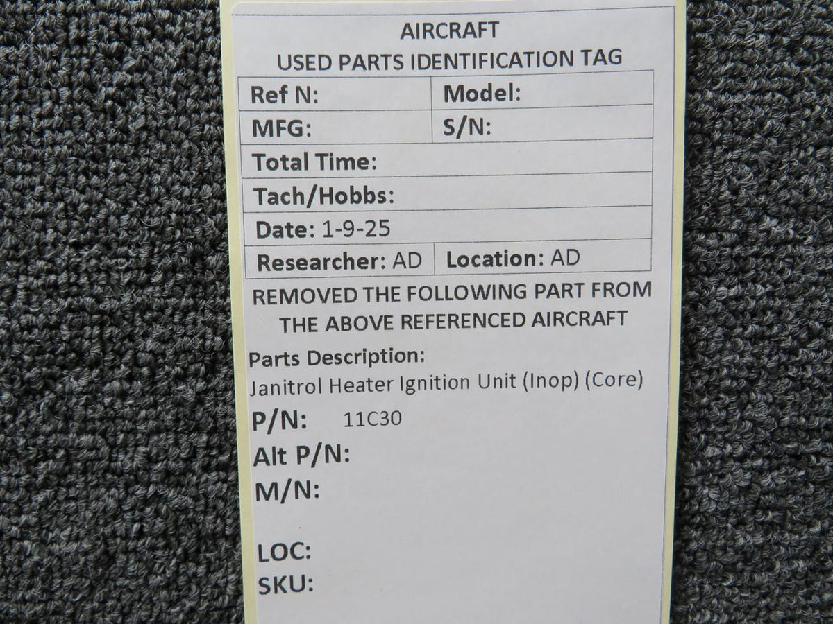 Janitrol 11C30 Janitrol Heater Ignition Unit (Inop) (Core)