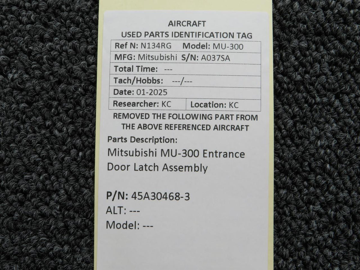 Mitsubishi 45A30468-3 Mitsubishi MU-300 Entrance Door Latch Assembly