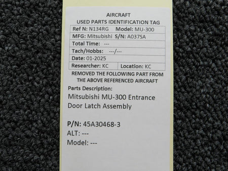 Mitsubishi 45A30468-3 Mitsubishi MU-300 Entrance Door Latch Assembly