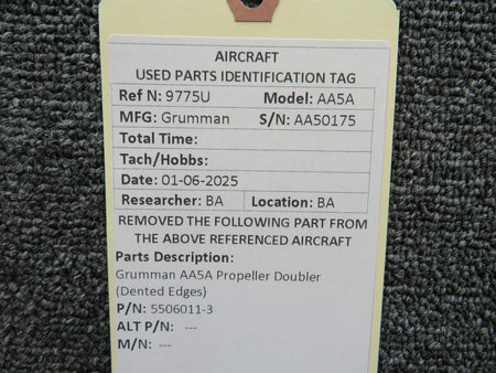 Grumman 5506011-3 Grumman AA5A Propeller Doubler (Dented Edges)
