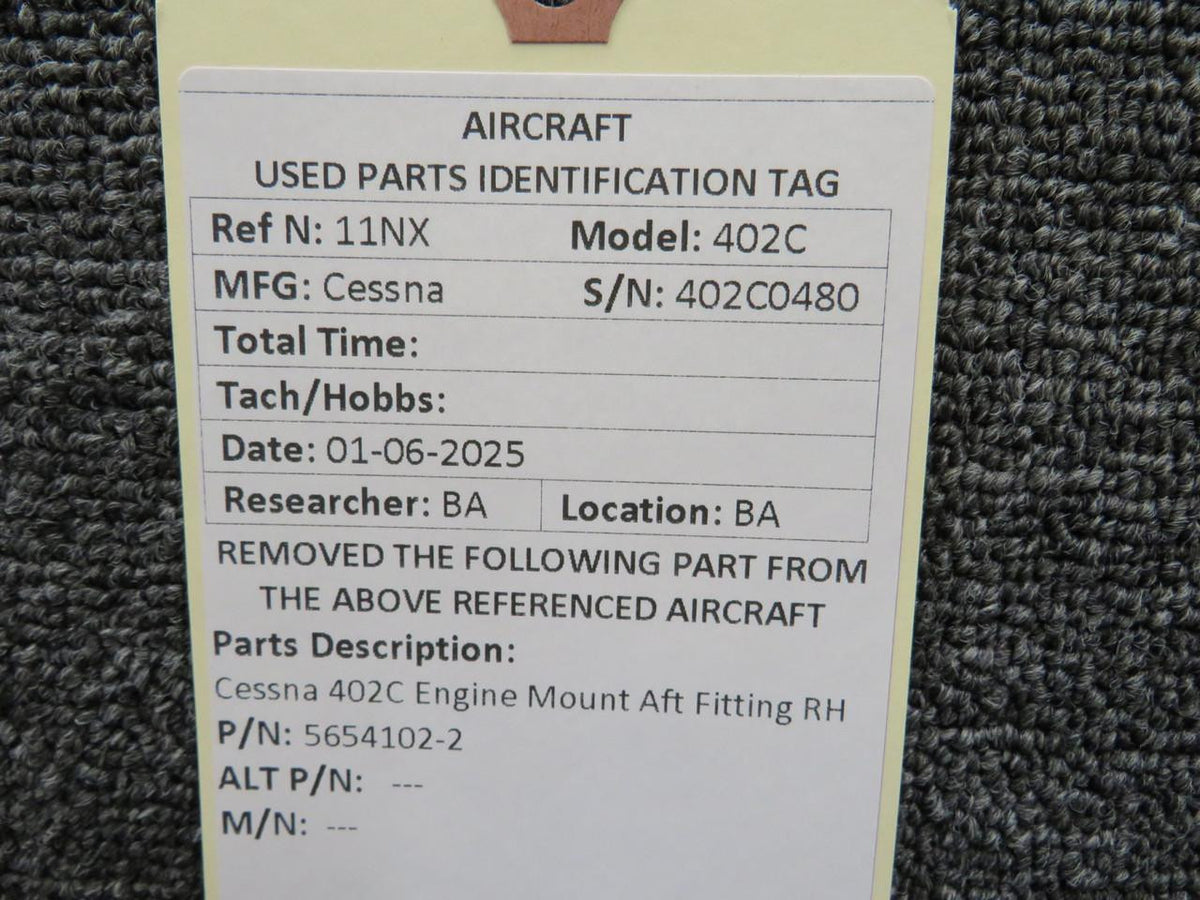 Cessna Aircraft Parts 5654102-2 Cessna 402C Engine Mount Fitting Aft RH