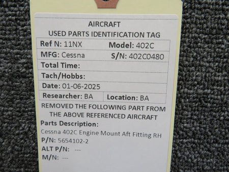 Cessna Aircraft Parts 5654102-2 Cessna 402C Engine Mount Fitting Aft RH