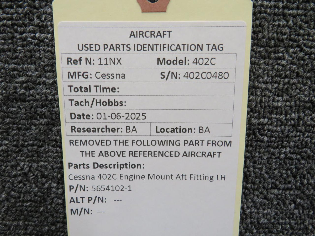 Cessna Aircraft Parts 5654102-1 Cessna 402C Engine Mount Fitting Aft LH