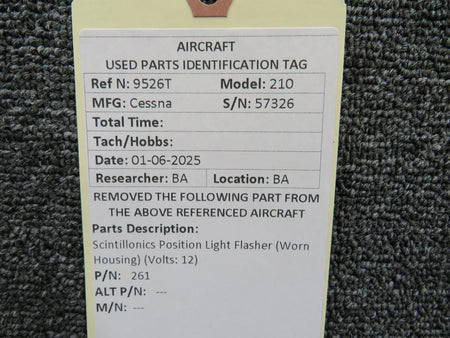 Scintillonics 261 Scintillonics Position Light Flasher (Worn Housing) (Volts: 12)