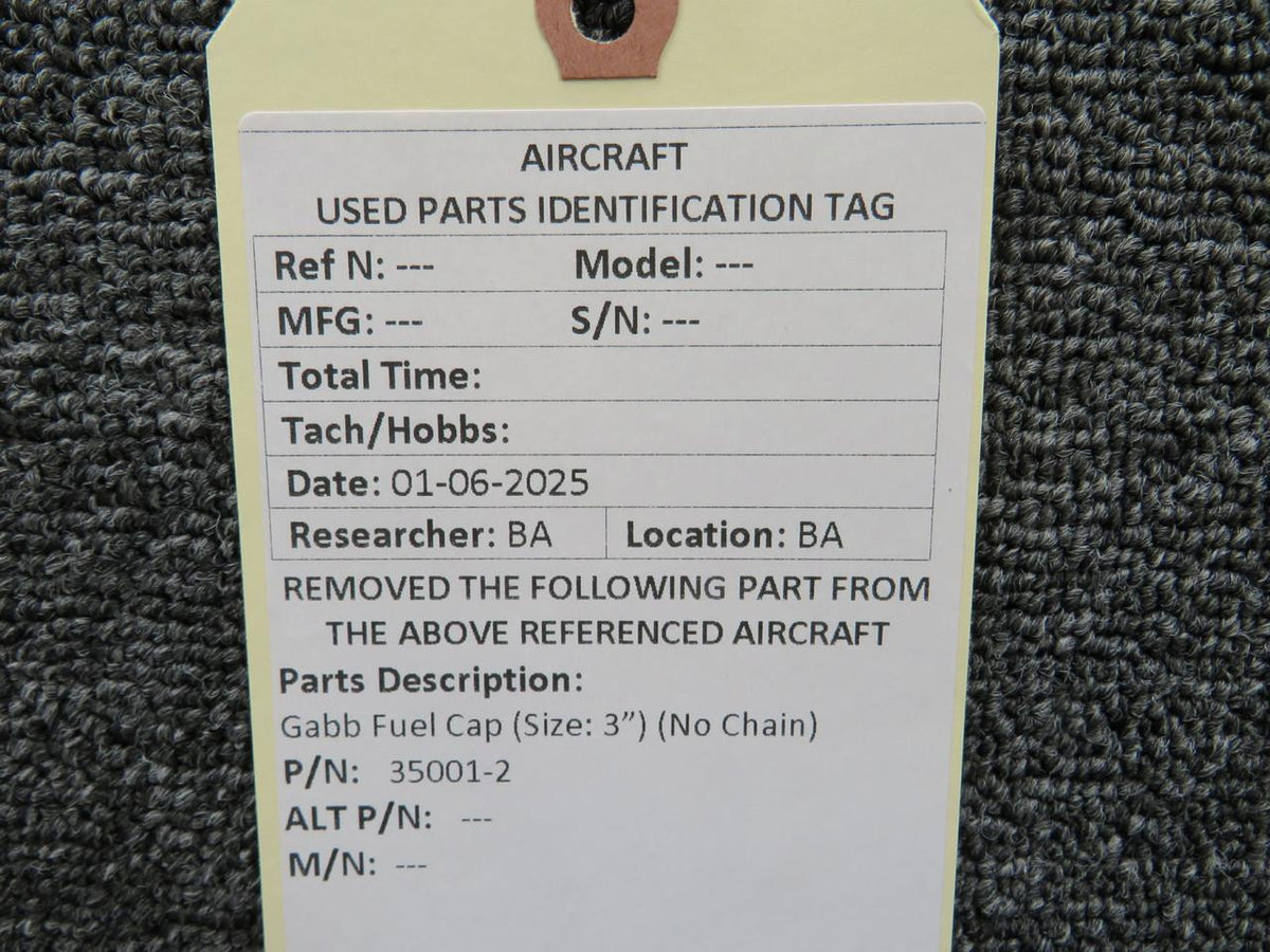 Gabb Special Products 35001-2 Gabb Fuel Cap (Size: 3”) (No Chain)