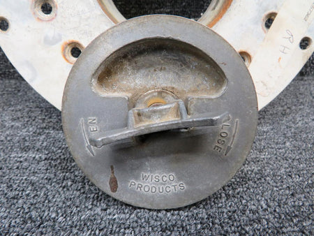 Cessna Aircraft Parts 0721303-5 Cessna 210 Fuel Cap and Adapter Assembly (Worn, Rusted)