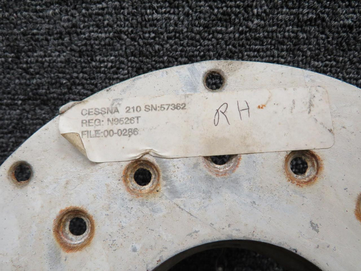 Cessna Aircraft Parts 0721303-5 Cessna 210 Fuel Cap and Adapter Assembly (Worn, Rusted)