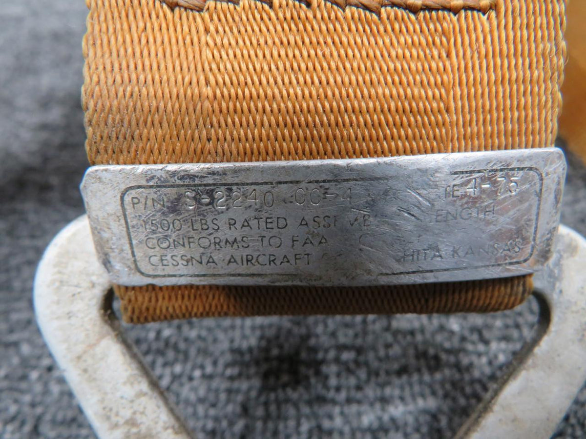 Cessna Aircraft Parts S-2240-CC-4 Cessna Seatbelt Half with Buckle (Worn)