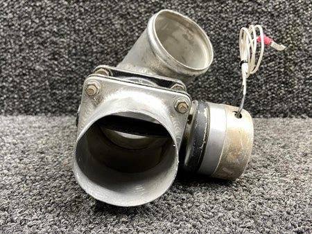 Cessna Aircraft Parts 5117258-12, A33D89 Cessna 414 Cabin Pressurization Duct RH w Valve