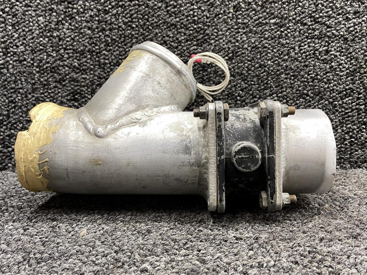 Cessna Aircraft Parts 5117258-12, A33D89 Cessna 414 Cabin Pressurization Duct RH w Valve
