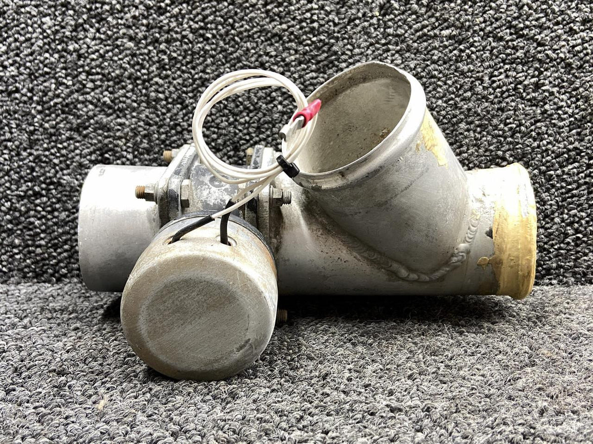 Cessna Aircraft Parts 5117258-12, A33D89 Cessna 414 Cabin Pressurization Duct RH w Valve