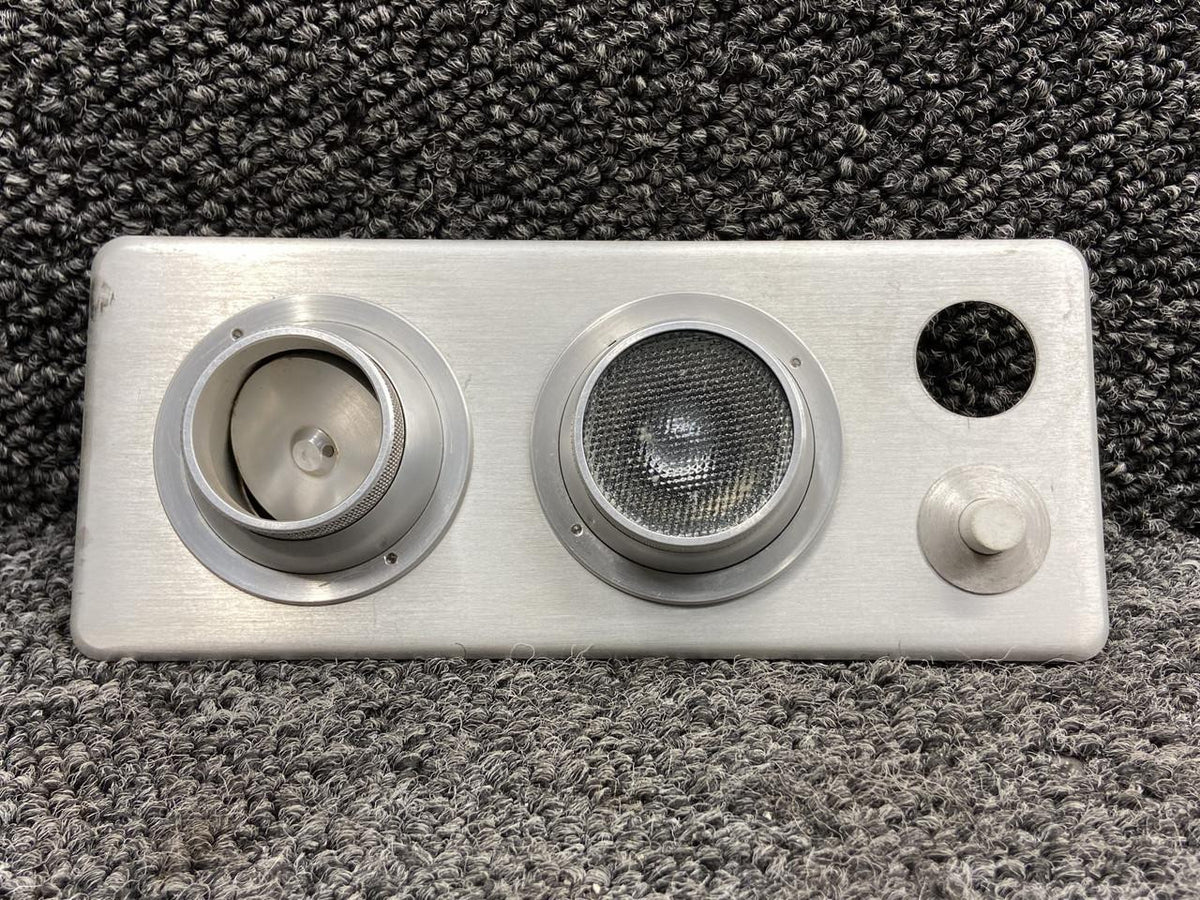 Wemac 1945-1, 2394-1, 2393 Wemac Overhead Escutcheon Cover RH w Vent, Light & Switch