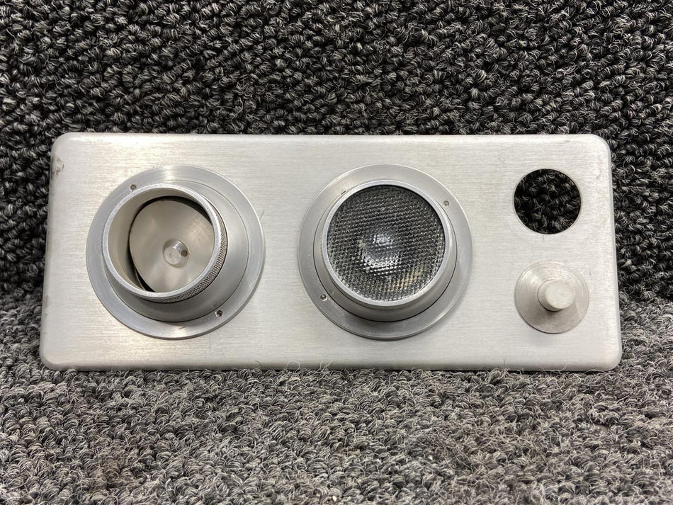 Wemac 1945-1, 2394-1, 2393 Wemac Overhead Escutcheon Cover RH w Vent, Light & Switch