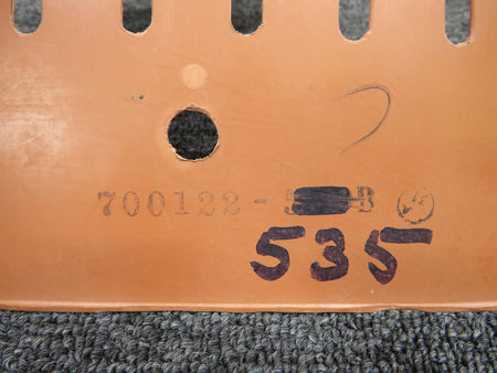 Piper Aircraft Parts 700122-535B Piper Aerostar Console Cover Panel w Extra Holes (Orange) (Cut Edge)