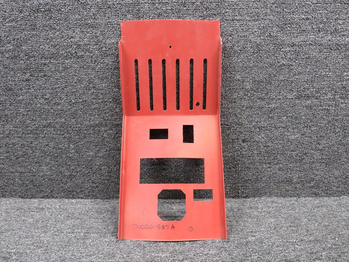 Piper Aircraft Parts 700122-537A Piper Aerostar Console Cover Panel w Extra Holes (Red) (Cut Edges)
