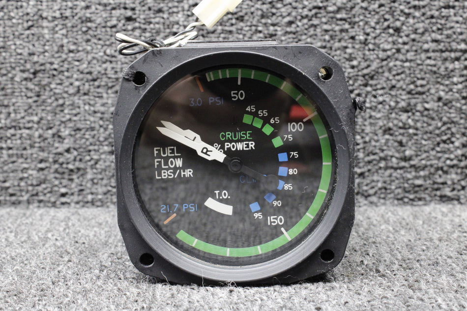 6060-2101 (Alt: C662020-0101) United Dual Fuel Flow Indicator (Lighted, 28V)