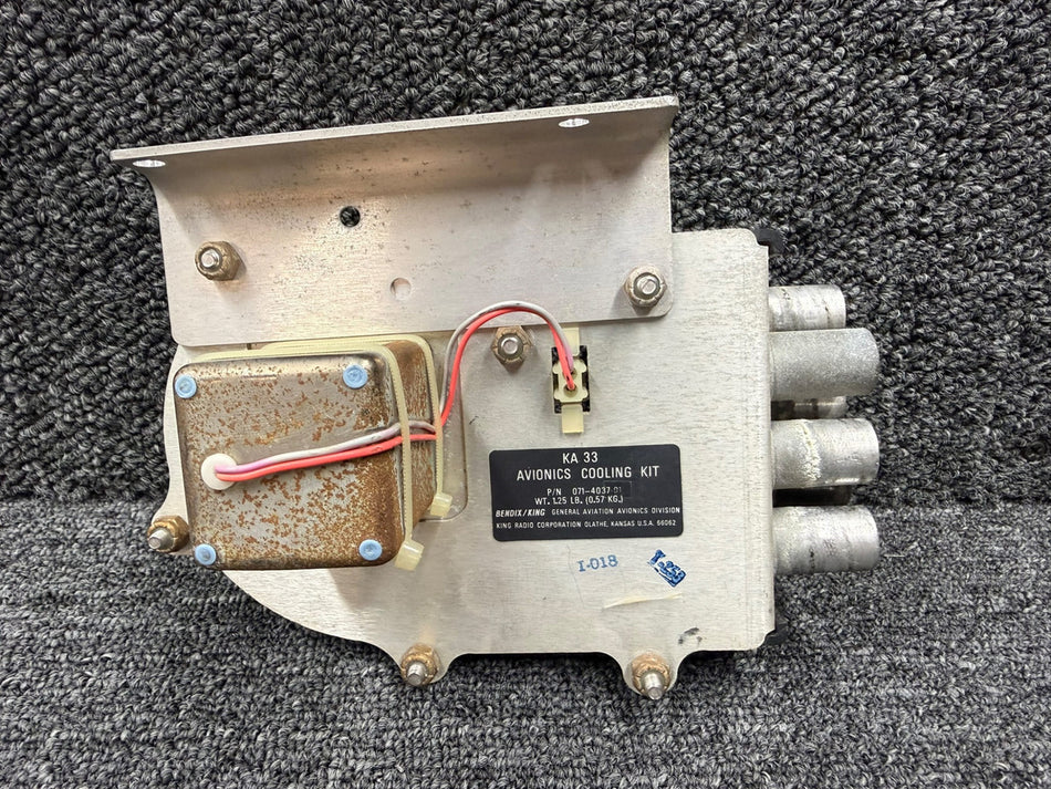 071-4037-01 Bendix King KA-33 Avionics Cooling Fan with Bracket (20-30V)