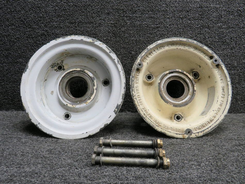 40-59 Cleveland 6.00-6 Main Wheel Assembly with Bearing (Chipped)