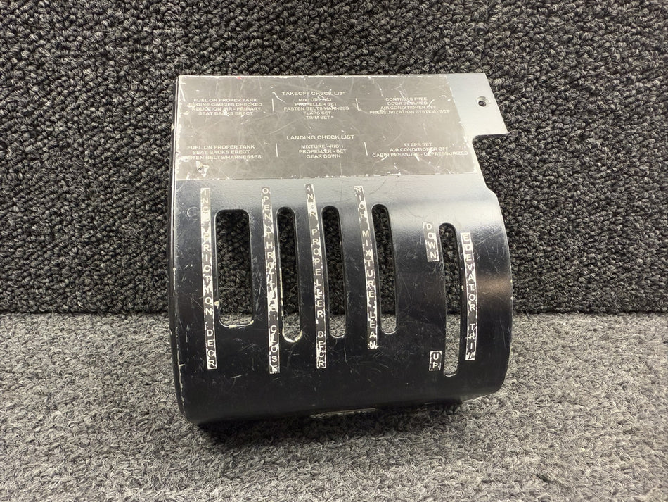 84901-002 (Use: 84901-802) Piper PA46-310P Engine Controls Cover (Worn)
