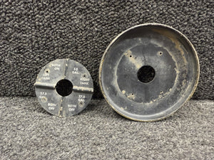 0511198, 0716167 Cessna 180 Fuel Selector Valve Plate Assembly with Cup