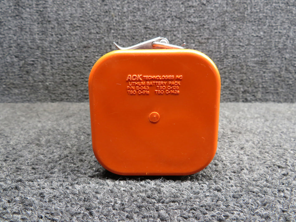 E-04 ACK Emergency Locator Transmitter with Switch, Antenna, Alerter, and Tray