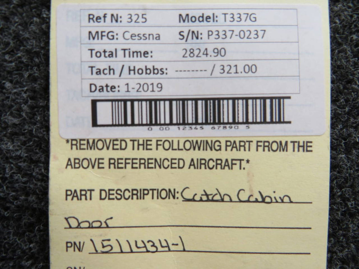 1511434-1 Cessna T337G Catch Cabin Door BAS Part Sales | Airplane Parts