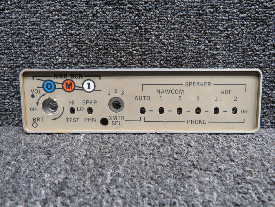 0570115-6-28 OMI Marker Beacon Audio Panel Face Only (Volts: 28)