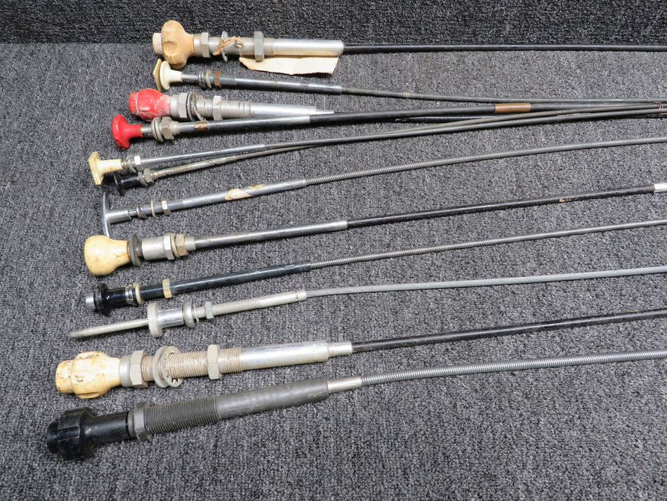 Misc Control Cables Mixture, Throttle, etc Set of 12