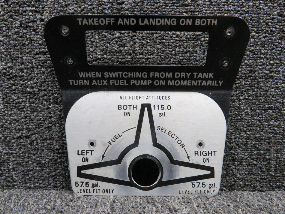 2105028-2 Cessna T210R Fuel Selector Placard