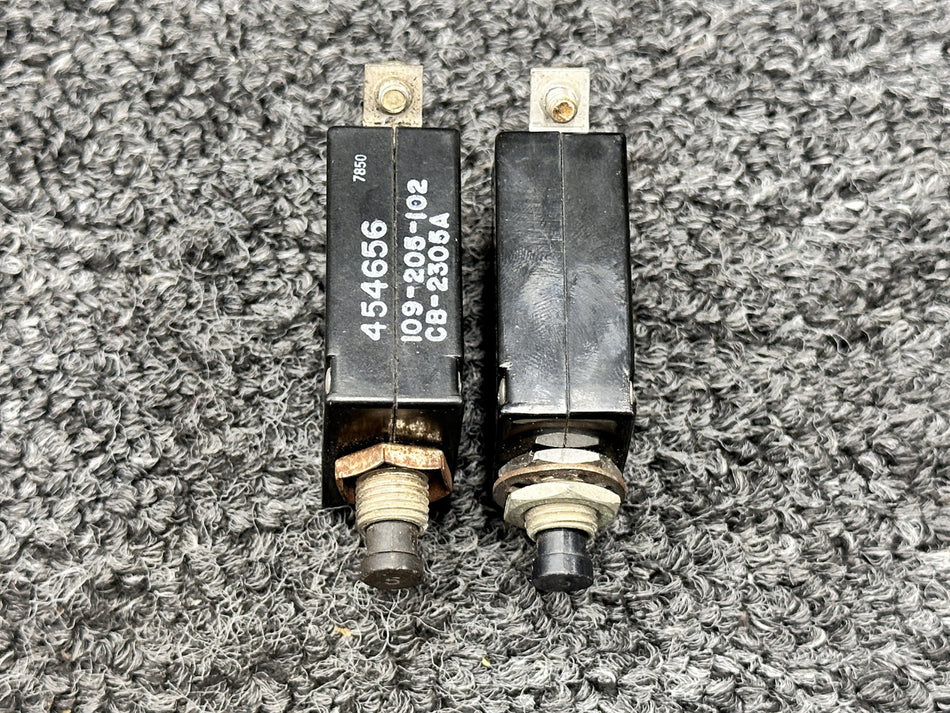 W23X1A1G-5, 109-205-102 AMF, Potter & Brumfield Circuit Breakers (Set of 2)