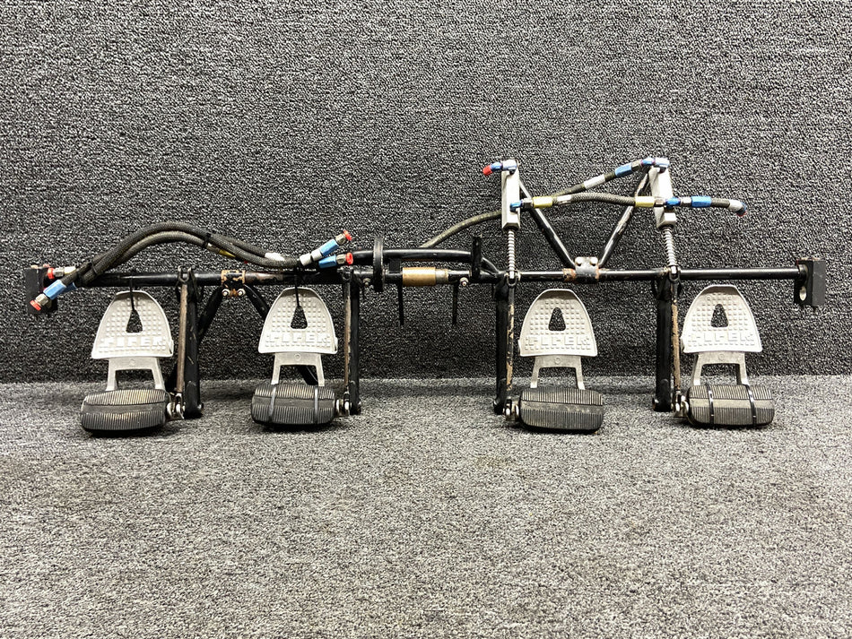 63485-000, 63464-005 Piper PA34-220T Rudder Pedal Bar w Pedals, Links, Cylinders