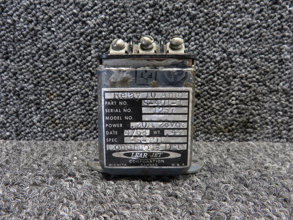 S-401-1 Learjet Continuous Duty Relay (Volts: 28)